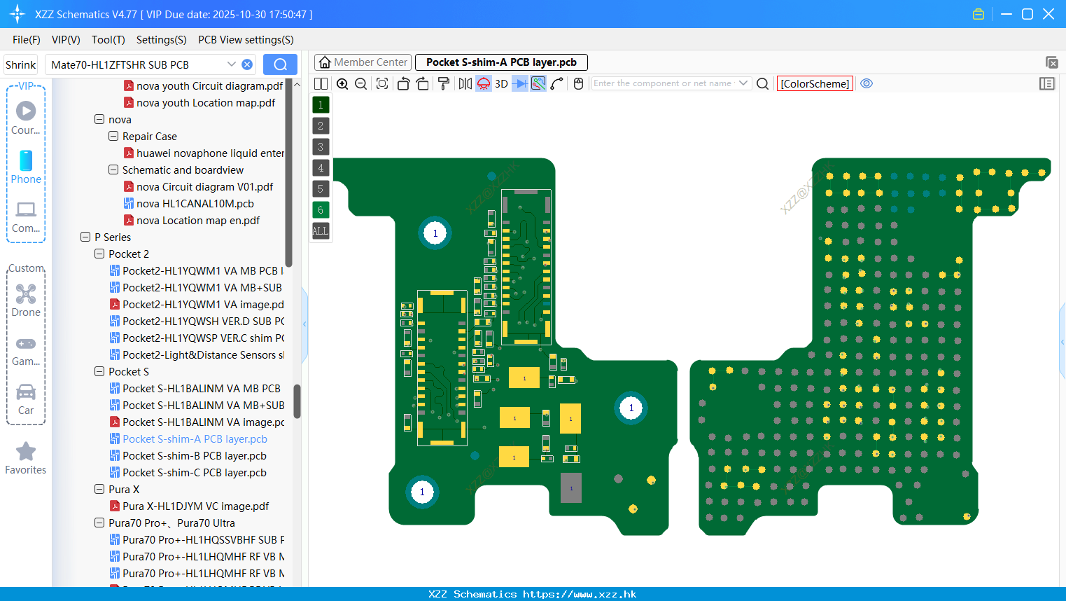Huawei Pocket S-shim-A PCB Layer